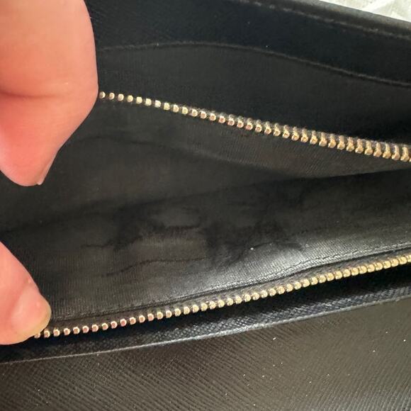 Prada Black Saffiano Fiocco Leather Bow Continental Wallet with COA Included - Picture 9 of 9